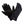 Pair of black Therm-ic gloves with textured palm grip and logo on cuff