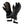Therm-ic black heated mittens with power button and wrist straps