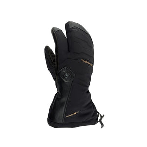 Therm-ic black heated mitten with power button and adjustable wrist strap