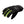 Therm-ic black and lime green heated glove with power button on the back of the hand