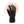 Therm-ic black heated glove with neon yellow accents and power button on back of hand