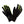 Therm-ic black and neon yellow heated gloves with power button