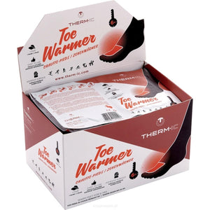Therm-ic toe warmer retail display box containing multiple individual packets