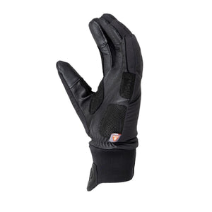 Therm-ic black leather and fabric winter glove