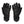 Therm-ic black leather gloves with textured palm panels and elastic cuffs