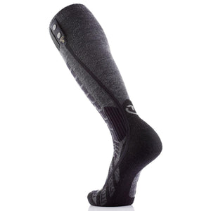 Therm-ic heated grey and black knee high ski sock