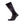 Black knee high compression sock with grey patterned calf section and snap button closure