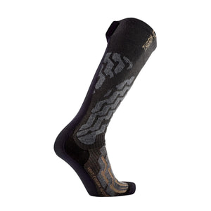 Therm-ic black and grey patterned heated ski sock