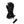 Thermic black heated ski glove with adjustable wrist strap and power button