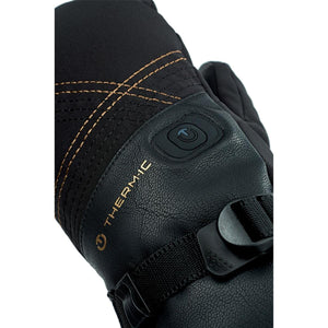 Therm-ic heated glove with power button and adjustable wrist strap