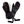 Therm-ic black heated mittens with leather palms and adjustable wrist straps
