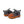 Grey heated slippers with a power button and flame graphic on the sole