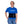Woman wearing a black ThermApparel cooling belt over a blue t-shirt