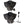 Two black heated neck wraps with power buttons and charging cables