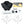 Thermrup far infrared neck and shoulder heating pad with power adapter and size dimension diagrams
