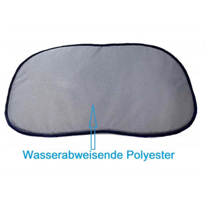 Grey oval water repellent polyester cushion