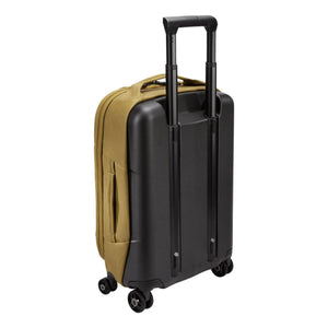 Thule tan and black rolling carry on luggage with extended handle