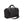 Black Thule duffel bag with top handles and adjustable shoulder strap
