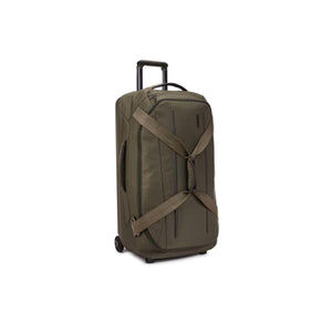 Thule olive green rolling duffel bag with extendable handle