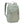 Sage green Thule backpack with front zippered pocket and side water bottle sleeve