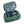 Open green Thule duffel bag packed with folded clothing and toiletries in mesh pockets