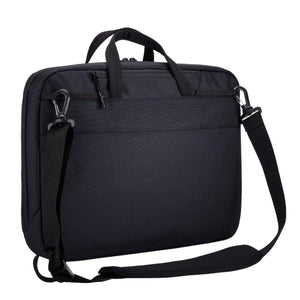 Thule black laptop briefcase with shoulder strap and top carry handles