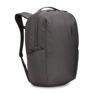 Thule charcoal grey backpack with padded shoulder straps and top handle