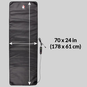 ToastiMat heating mat with dimensions 70 by 24 inches or 178 by 61 centimeters