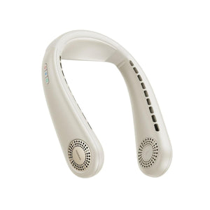 Torras beige wearable neck fan with control buttons