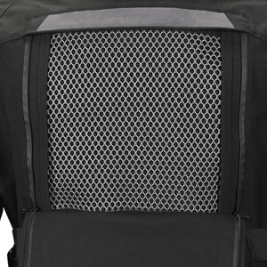Tourmaster motorcycle jacket back ventilation panel with mesh fabric
