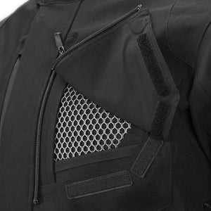 Tourmaster motorcycle jacket chest vent with mesh lining and zipper closure