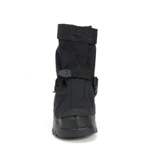 Neos black overshoe with adjustable strap and velcro closure