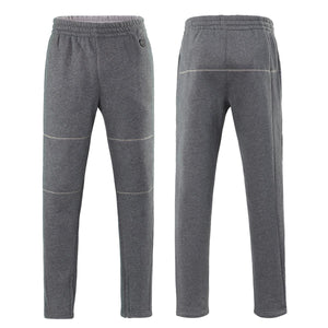 Venture Heat grey fleece sweatpants showing front and back views