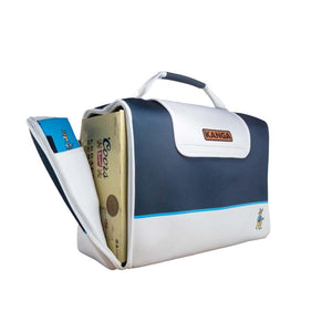Kanga Coolers insulated beverage carrier holding a box of Coors Banquet beer