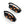 Sidas black rubber traction cleats with orange studs and adjustable straps