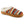 Acorn slipper with multicolored knit pattern and suede trim