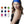 Oro Sports headband color options chart with model wearing royal blue headband