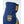 Blue Hestra glove with tan leather logo patch and velcro strap