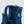 Blue running hydration vest with two water flasks in front pockets
