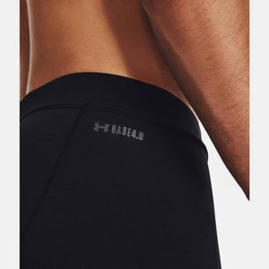 Under Armour black base layer leggings with Base 4.0 logo on the hip