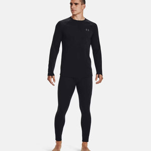 Man wearing black Under Armour long sleeve compression shirt and leggings