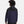 Back view of Under Armour hooded windbreaker in black and navy blue