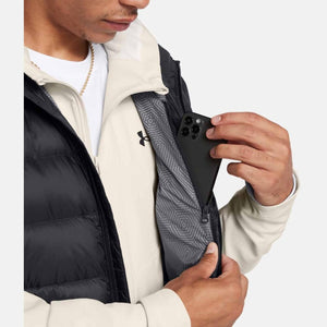 Under Armour jacket with internal chest pocket holding a smartphone