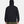 Back view of a black Under Armour hooded windbreaker jacket