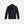 Back view of a black Under Armour hooded jacket