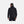 Back view of a man wearing a black Under Armour hooded jacket