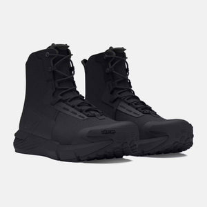 Under Armour black tactical boots with Vibram soles