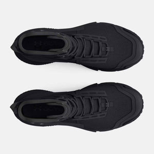 Top view of Under Armour black tactical boots