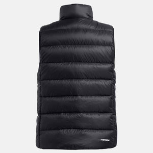Back view of a black Under Armour quilted puffer vest