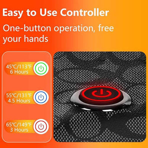 UTK Technology controller showing three temperature settings and a red power button on a black textured surface